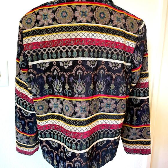 Vintage Coldwater Creek PL Tapestry Jacket Boho Southwestern Woven Coat - Picture 7 of 10